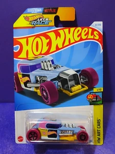 2024 Hot Wheels MOD ROD in LIGHT BLUE. HW ART CARS 1/10. Long Card - Picture 1 of 6