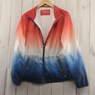 Tommy Hilfiger Sport Jacket Small Petite Women Zip Red White Blue Ombre