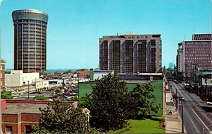 Atlanta, GA Looking North from Peachtree St C&S Branch Bank Postcard - Picture 1 of 2