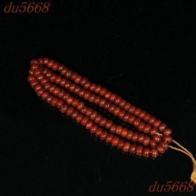 Collar amuleto exorcismo cuentas ágata tallada joyería abalorio ábaco Foto 1 de 4