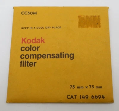 KODAK Color Compensating Filter 75mm x 75mm Square CC50M CAT 149 6694 * - Image 1 of 2