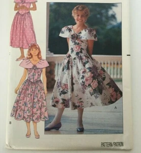 Butterick Sewing Pattern 5340 Girls Dress Spring Easter Easy Sewing Rating Uncut - Picture 1 of 21