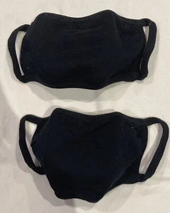 Hanes Adult Cloth Face Covering Black Cotton Polyester Solid Black 2 Pack - Picture 1 of 4