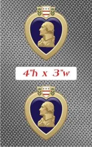 2x Purple Heart Sticker Decal graphic Vinyl military decoration US - Bild 1 von 1