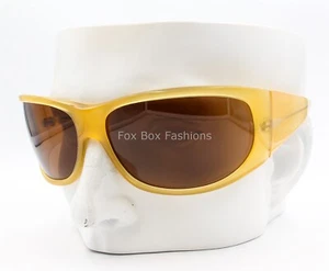 Oliver Peoples Conic BC Wrap Sunglasses Transparent Yellow with Brown Lenses - Picture 1 of 6