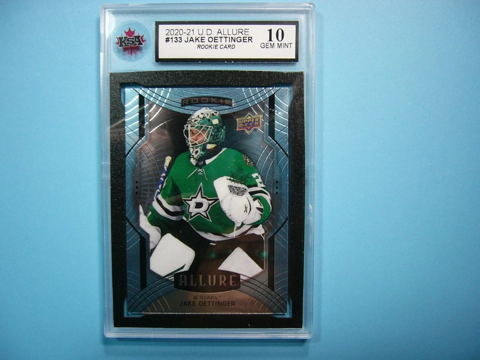 2020/21 UPPER DECK U.D. ALLURE CARD #91 JAKE OETTINGER ROOKIE RC KSA 10 GEM UD - Image 1 of 2