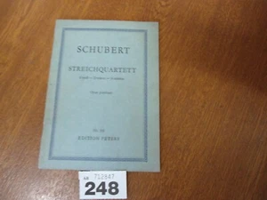 FRANZ SCHUBERT String Quartet No.14 Op.posthum in D - Edition Peters Study Score - Picture 1 of 15