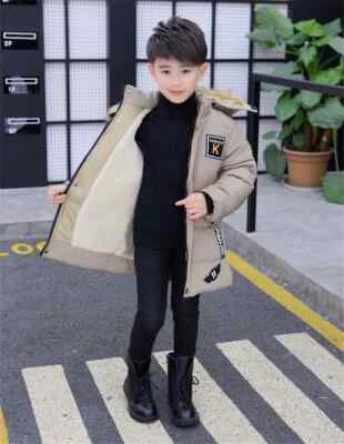 Velvet Thick Jackets Winter -30℃ Parka Warm Cotton-Kids Thickening Coat Clothes - Image 1 of 4