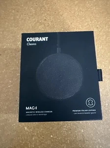 Courant Classics MAG 1 Caricatore Rapido Wireless Magnetico Pelle Nera Italiana NUOVO! - Foto 1 di 4