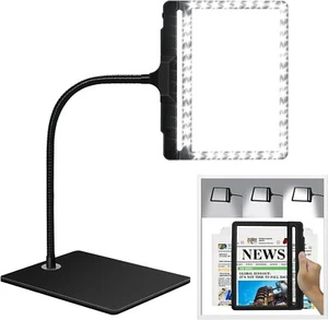 NZQXJXZ 5X große Lupe mit Licht & Ständer, 42 LED flexibler Schwanenhals. - Bild 1 von 8