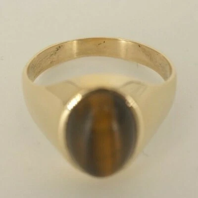 Anillo ojo de tigre/gato 10k Foto 1 de 4