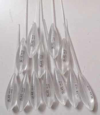 STOCK 12 GALLEGGIANTI SLAS BOMBAR.PASSANTE SEMIAFFONDAN. GR. 25 col. TRASPARENTE - Immagine 1 di 2