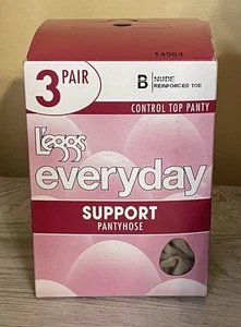 Pantimedias Leggs L'eggs soporte diario punta reforzada nude talla B 3 pares - Imagen 1 de 8