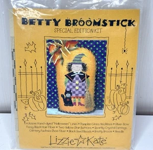 Lizzie Kate Betty Broomstick Halloween Witch Special Edition Cross Stitch Kit - Picture 1 of 3