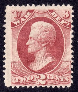 US Scott O115, 1879 Jackson 'War', 2c rose red, H MINT - Picture 1 of 1