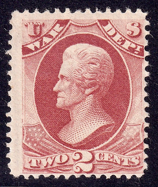 US Scott O115, 1879 Jackson 'War', 2c rose red, H MINT - Image 1 of 1