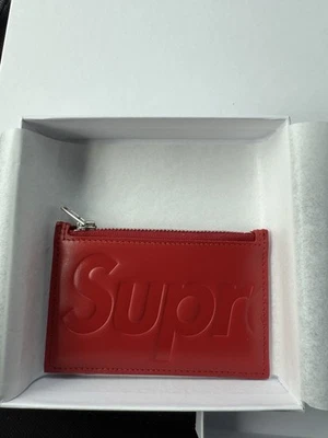 Supreme Leather Zip Card Holder Red SS25 Made in Italy OS Inhand Ready To Ship✅ - Image 1 of 4