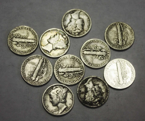 1929-s Mercury Head Dime.Average Grade of Coin You Will Receive is Photographed Cover
