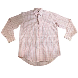 Brooks Brothers 100 % Baumwolle Hemd mit Knopfleiste Herren klein rosa kariert - Bild 1 von 7