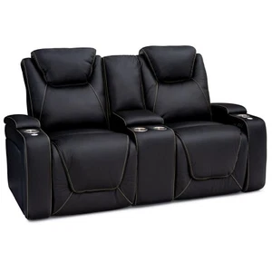 Seatcraft Vienna Leather Home Theater Seating Loveseat Recliners Chair Couch - Picture 1 of 36