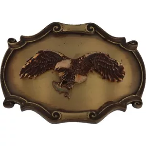 Adler Jagd Western Rancher Pride American Natur 1970s Vintage Gürtelschnalle - Bild 1 von 6