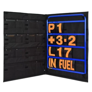 BG Racing Standard Azul Aluminio Pit Board Kit - Números y Bolsa Naranja - Imagen 1 de 2