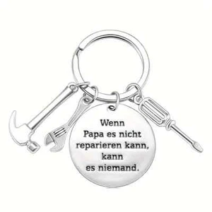 Vatertag Geschenk, Schlüsselanhänger „Papa kann alles“ – mit Werkzeug-Anhänger - Bild 1 von 3