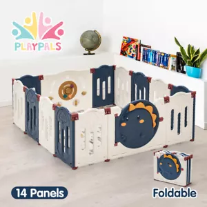 Playpals Kids Playpen Baby Large Safety Gate Toddler Fence Child Play 14 Panels - Picture 1 of 12