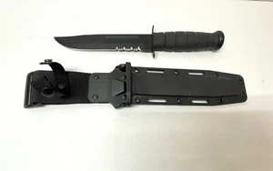 KA-BAR Combat Knife Fixed Serrated Blade 1211 Serie W/Belt Sheath - Picture 1 of 22