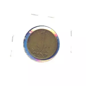 Lot of 2 Netherlands 1c Cent Coins 1954 Queen Juliana 1948 Queen Wilhelmina - Picture 1 of 5