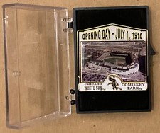 CHICAGO WHITE SOX COMISKEY PARK  OPENING DAY  COLLECTOR PIN IN DISPLAY CASE