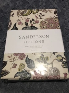 Sanderson Options Madagascar Cover Set King Size Damson - Picture 1 of 4