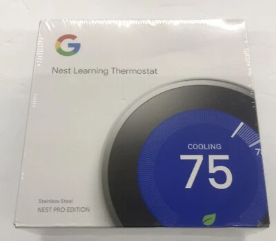 Nest 3rd Generation Programmable Thermostat T3008US - Stainless Steel SEALED - Image 1 of 4