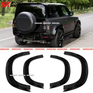 Black Fender Flare Kit Wheel Arch Cover For 2020-24 Land Rover Defender 90 L663 - Picture 1 of 17