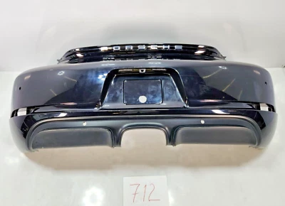 ✅ Panel de cubierta de parachoques trasero negro 17-20 OEM Porsche Cayman GTC Boxster 718 NOTA* Foto 1 de 4