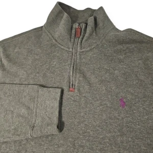 Polo Ralph Lauren 1/4 Zip Mock Neck Pullover Sweater Olive Green Size X-Large - Picture 1 of 6