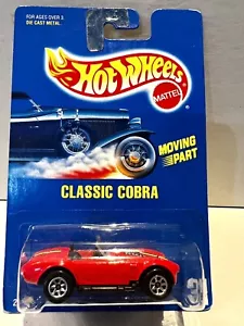 Classic Cobra Shelby 427 Black Metal Base Hot Wheels Blue Card 1991 RARE VHTF - Picture 1 of 8