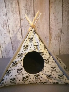 Katzenzelt, Haustierzelt, Kuschelhöhle, Hundebett, Katzenbett, Körbchen, Tipi - Bild 1 von 4