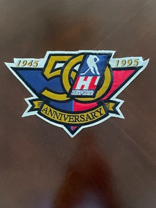 1995 IHL Hockey 50th Anniversary Embroidered Crest - 7 1/2 x 13" - MT - Bild 1 von 1