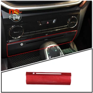 Red Carbon Center Control CD Panel Trim Decorate Cover For Maserati Ghibli 14-15 - Picture 1 of 8