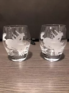 Cowboy Double Old Fashioned Glass Set of 2 Coyle Luigi Bormioli Italy - Picture 1 of 10