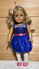 Blue Sequin Dress with matching headband, fits 18" American Girl Doll