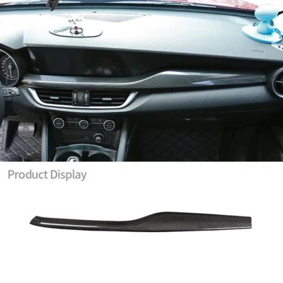 Tapicería del panel de control central del coche de fibra de carbono para Alfa Romeo Stelvio 2017-2020 Foto 1 de 3