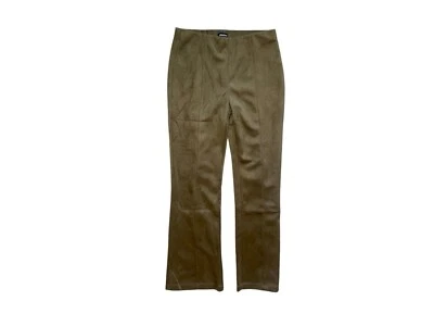 Pantalones elásticos Messini de gamuza marrón nuevos con etiquetas. Talla grande Foto 1 de 4