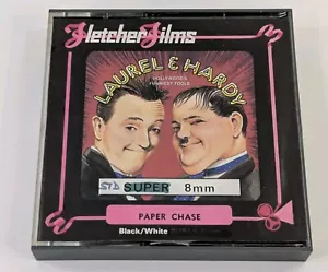 Laurel & Hardy Paper Chase 8mm Film B&W Fletcher Films Vintage - Bild 1 von 12