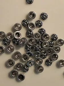 (4) STERLING SILVER BALI STYLE BEAD CAPS - Picture 1 of 2