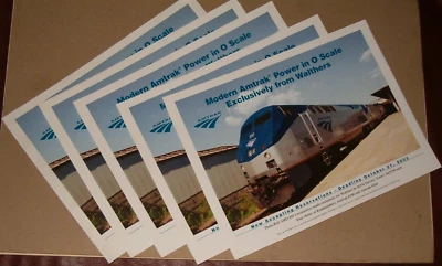 Tarjeta promocional Walthers 2003 de una página - Locomotora Amtrak AMD-103 - 5 de ellas Foto 1 de 3