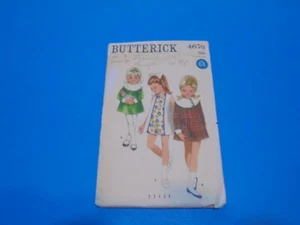 Vestido de Colección Años 60 Butterick Costura Patrón 4670 Niñas Pequeñas Línea A Talla 2  - Imagen 1 de 3