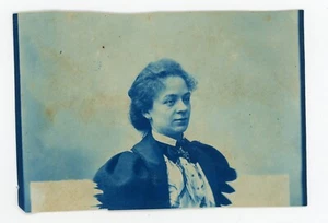PHOTO photographie CYANOTYPE vers 1900, portrait de femme mode fashion - Picture 1 of 2