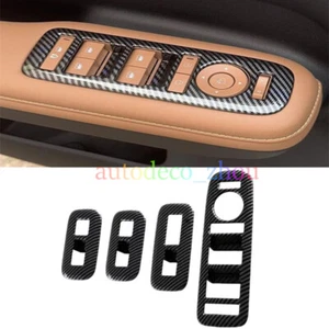 For Hyundai Santa Fe 2024 Carbon Fiber ABS Window Lift Panel Switch Cover Trim - Picture 1 of 2